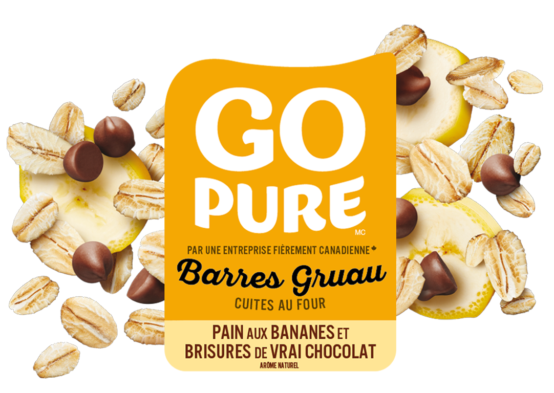 Barres gruau - Pain aux bananes et brisures de vrai chocolat