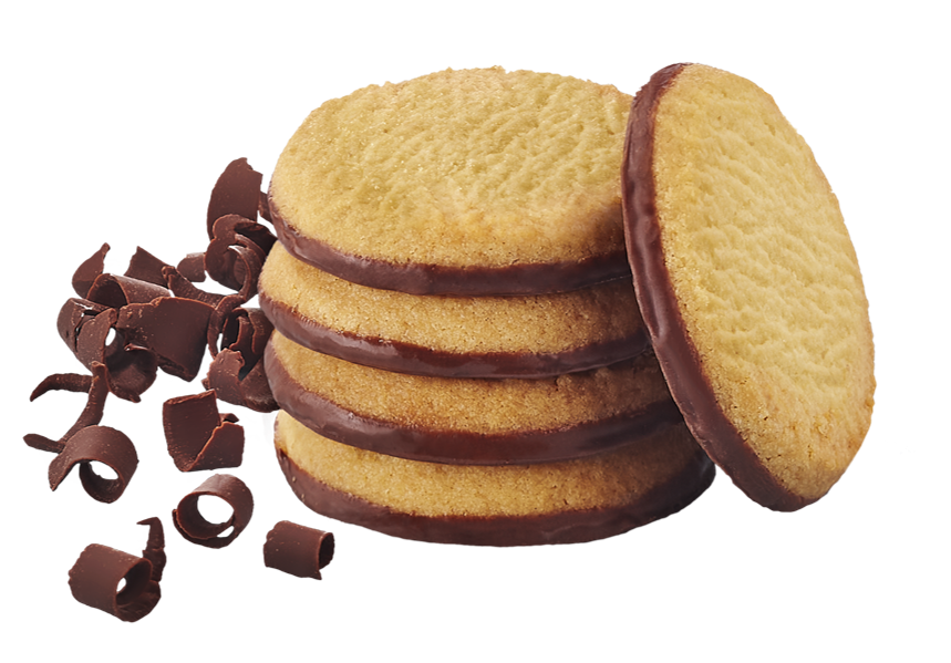 Biscuits classiques - Sablés nappés de vrai chocolat au lait